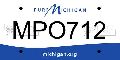 MPO712 Michigan License Plate