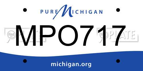 MPO717 Michigan License Plate