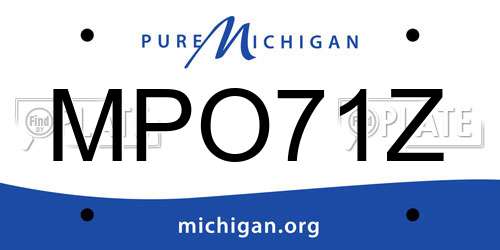MPO71Z Michigan License Plate