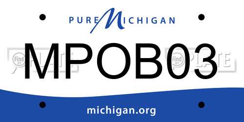 MPOB03 Michigan License Plate
