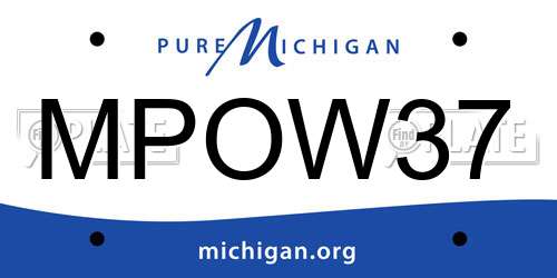 MPOW37 Michigan License Plate