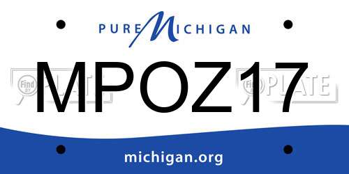 MPOZ17 Michigan License Plate