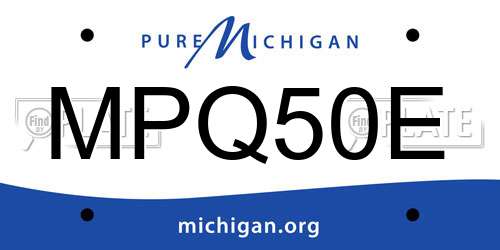 MPQ50E Michigan License Plate