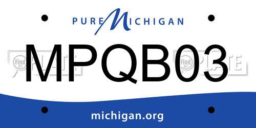 MPQB03 Michigan License Plate