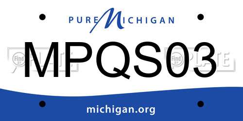 MPQS03 Michigan License Plate