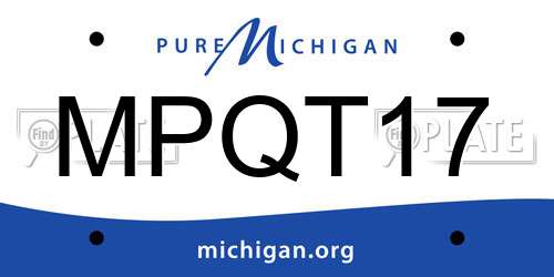 MPQT17 Michigan License Plate
