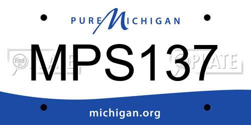 MPS137 Michigan License Plate