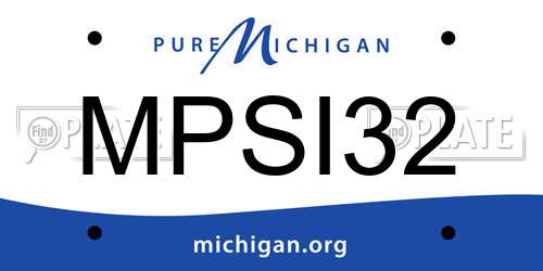 MPSI32 Michigan License Plate