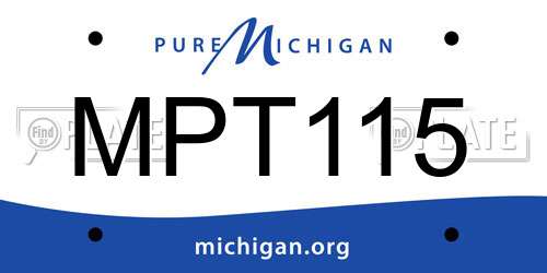 MPT115 Michigan License Plate