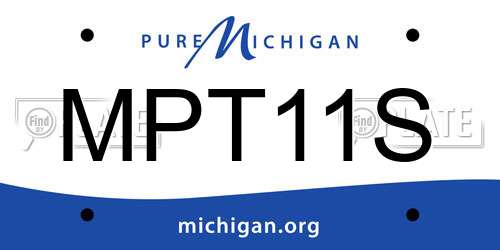 MPT11S Michigan License Plate