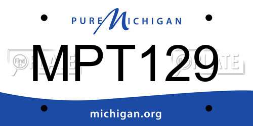 MPT129 Michigan License Plate