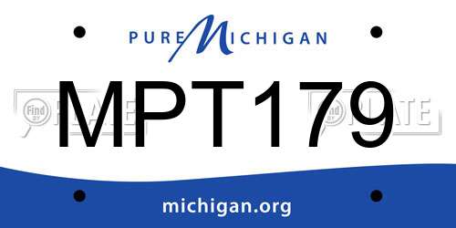 MPT179 Michigan License Plate
