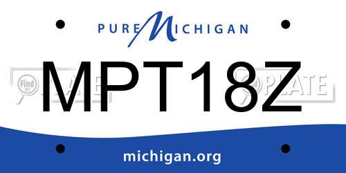 MPT18Z Michigan License Plate