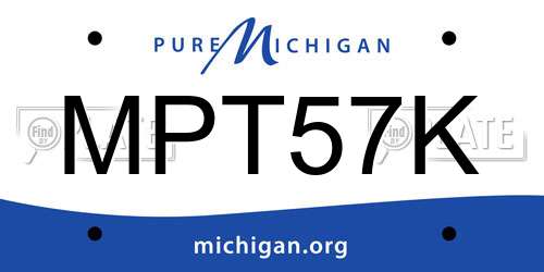 MPT57K Michigan License Plate