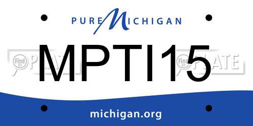 MPTI15 Michigan License Plate