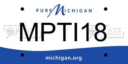 MPTI18 Michigan License Plate