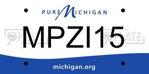MPZI15 Michigan License Plate