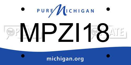 MPZI18 Michigan License Plate