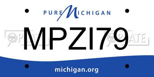 MPZI79 Michigan License Plate