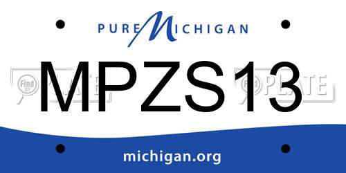 MPZS13 Michigan License Plate