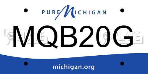 MQB20G Michigan License Plate