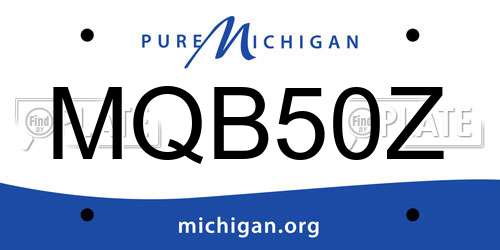 MQB50Z Michigan License Plate