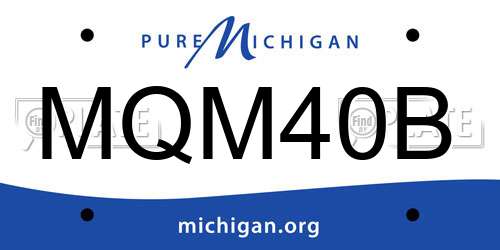 MQM40B Michigan License Plate