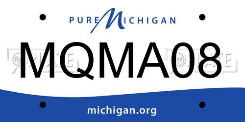 MQMA08 Michigan License Plate