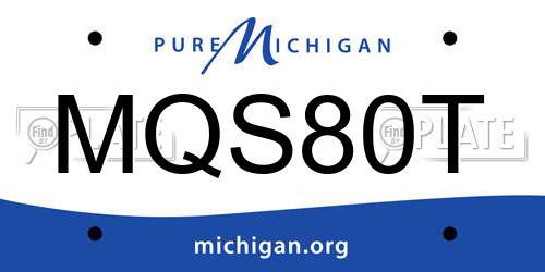 MQS80T Michigan License Plate