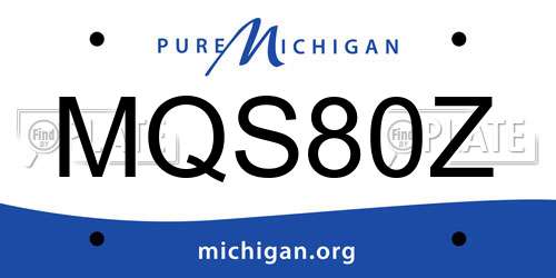 MQS80Z Michigan License Plate