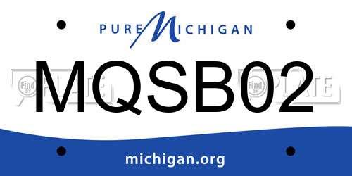 MQSB02 Michigan License Plate