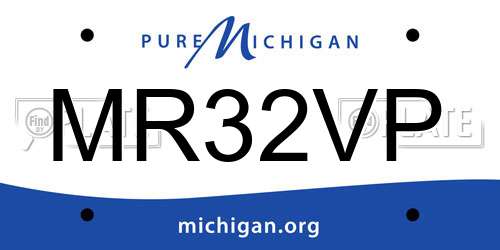 MR32VP Michigan License Plate
