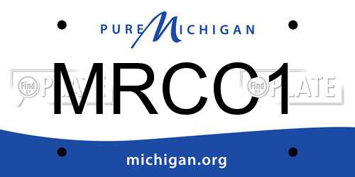 MRCC1 Michigan License Plate