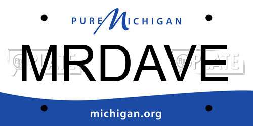 MRDAVE Michigan License Plate