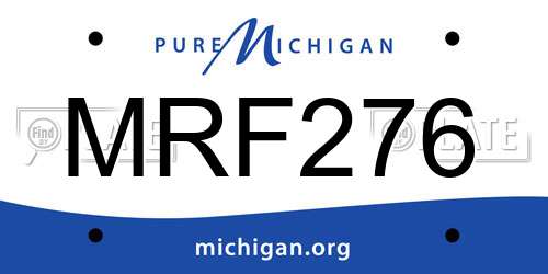 MRF276 Michigan License Plate