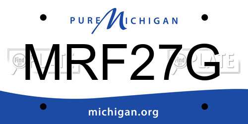MRF27G Michigan License Plate