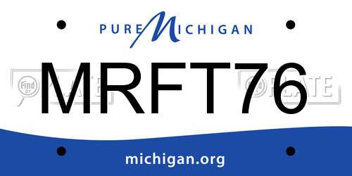 MRFT76 Michigan License Plate