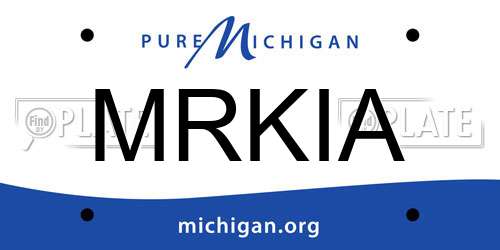 MRKIA Michigan License Plate