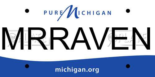 MRRAVEN Michigan License Plate