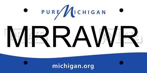 MRRAWR Michigan License Plate