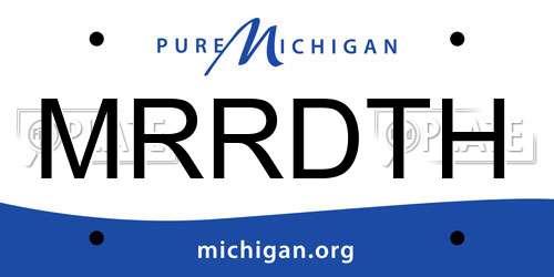 MRRDTH Michigan License Plate
