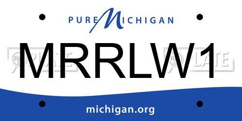 MRRLW1 Michigan License Plate