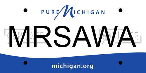 MRSAWA Michigan License Plate