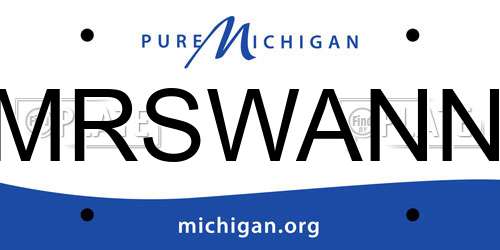 MRSWANN Michigan License Plate