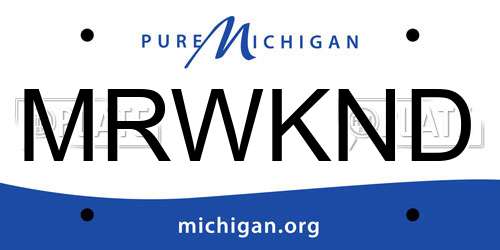 MRWKND Michigan License Plate