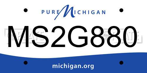 MS2G880 Michigan License Plate