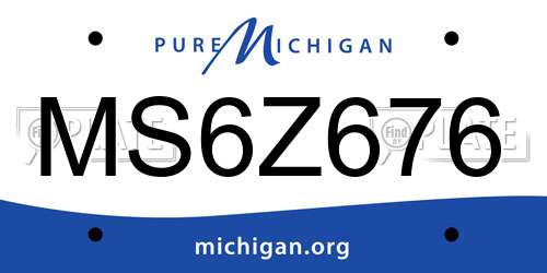 MS6Z676 Michigan License Plate