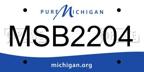 MSB2204 Michigan License Plate