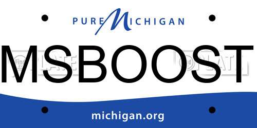 MSBOOST Michigan License Plate