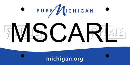 MSCARL Michigan License Plate